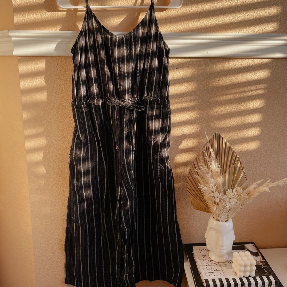 Striped Navy Jumpsuit